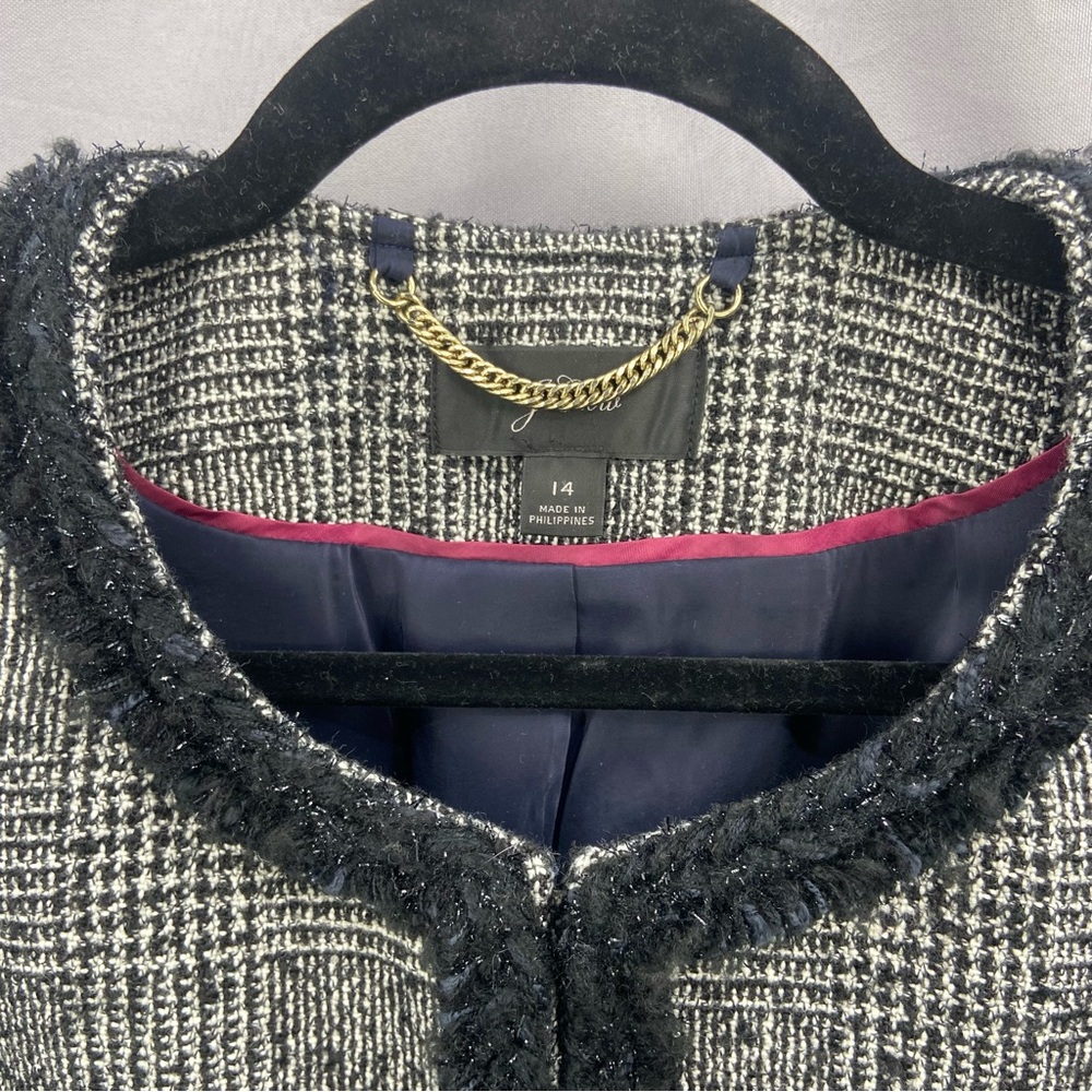 J.Crew Women’s Glen Plaid Lady Blazer Jacket Size 14 Office Professional - Picture 2 of 10